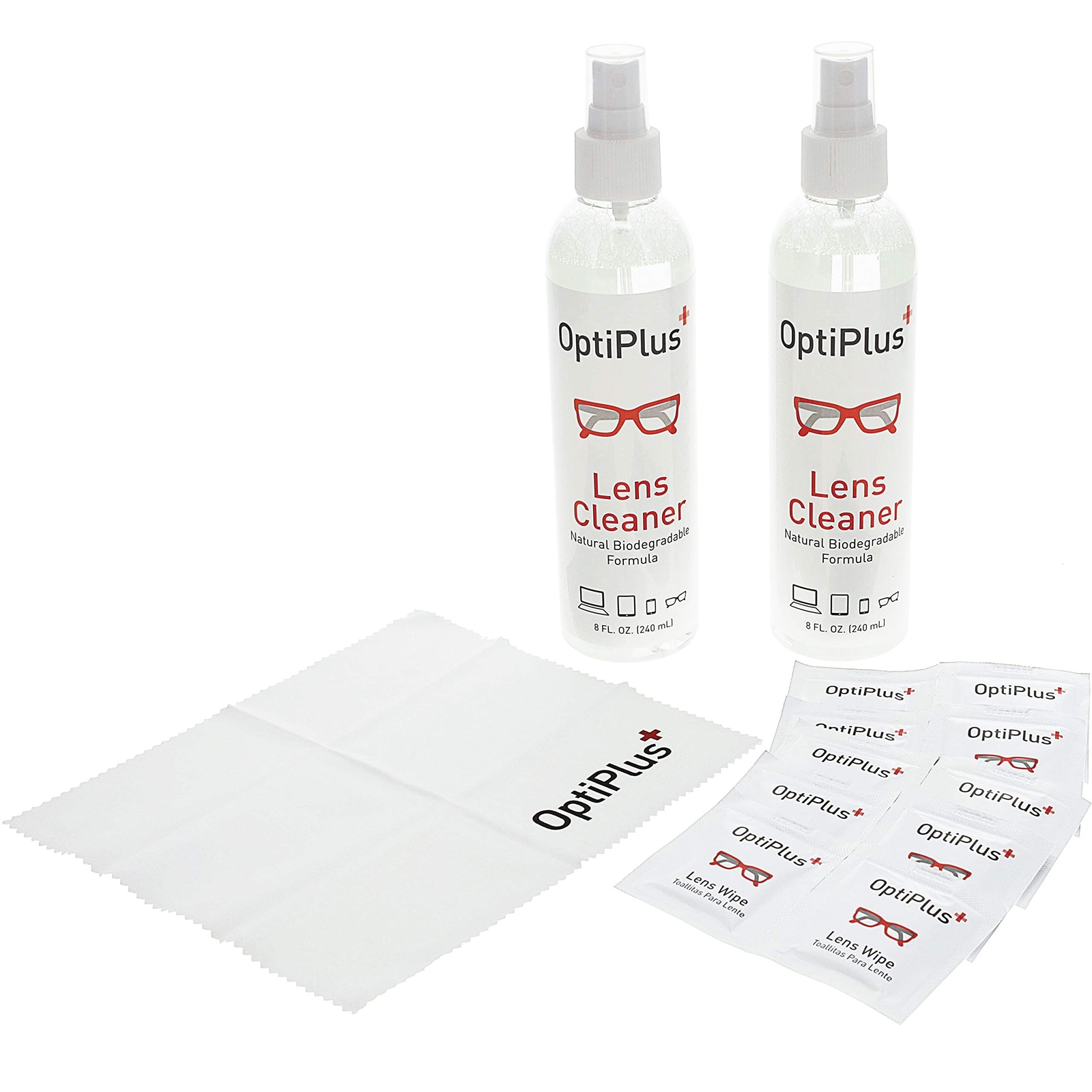 OptiPlus 16oz Lens Cleaning Care Pack | All Natural Eyeglass Cleaning Kit | E...