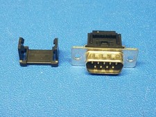 Qty 68 9 Pin D-Sub Ribbon Cable Crimp Connector, Male, Strain Relief, New