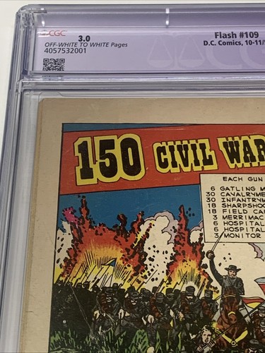 FLASH #109 CGC 3.0 deuxième miroir maître carmine infantino couverture et art, DC 1959 - Photo 10/13