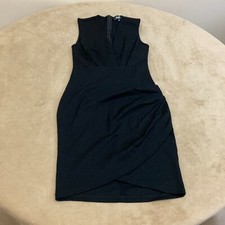 Lulu's Womens Black Sleeveless Stretch Surplice Neck Sheath Dress Size X-Small