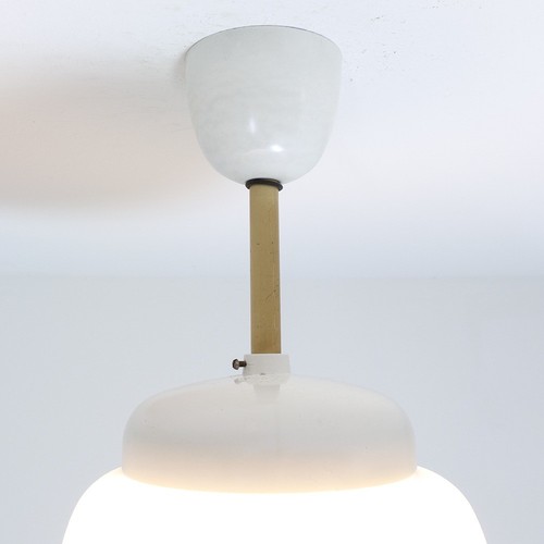 Opalglas Kugel Pendel Lampe Bauhaus Design Pendant Vintage 50er