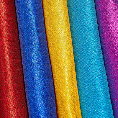 Silk Dupioni Shantung Fabric 100% Polyester for Apparel Home Decor By the Yard