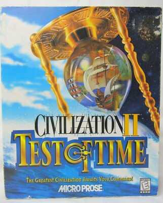 Civilization II Test of Time Micro Prose PC CD Rom Computer game Big Box