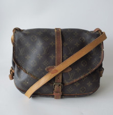 Autentica borsa a tracolla Louis Vuitton Saumur 30 Monogram marrone #19651