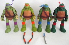 2014 Playmates Lot Of 4 Mutations Pet Turtles Michelangelo Raph Don Leo Figures