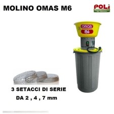 MOLINO ELETTRICO OMAS PER TRITARE PER CEREALI 1600 WATT + 3 SETACCI DI SERIE