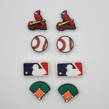 MLB St. Louis Cardinals Baseball Team For Crocs Shoe Charms - 8 Pieces