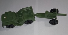 Vintage Tim-Mee Plastic Army Jeep Howitzer Cannon Original