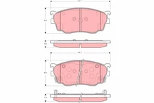 TRW GDB3253 brake pad set, disc brake for Hongqi, Mazda