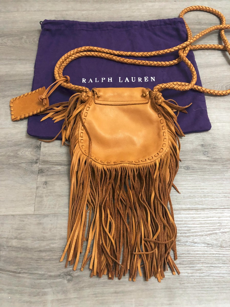 Ralph Lauren Collection Tan Leather Western Fringe Concho Ralph Lauren Collection Tan Leather Western Fringe Concho