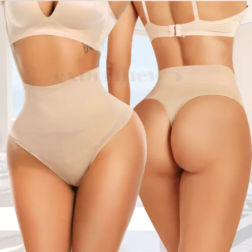 Women Body Shaper Thong G String High Waist Tummy Control Invisible Shapewear AU - Picture 17 of 32
