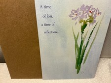 SYMPATHY RSVP GREETING CARD New with Envelope A TIME OF LOSS-REFLECTION"