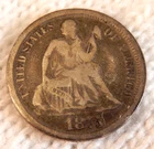 US COIN: 1875 CC (Above Bow) Seated Liberty Dime ~ CARSON CITY MINT