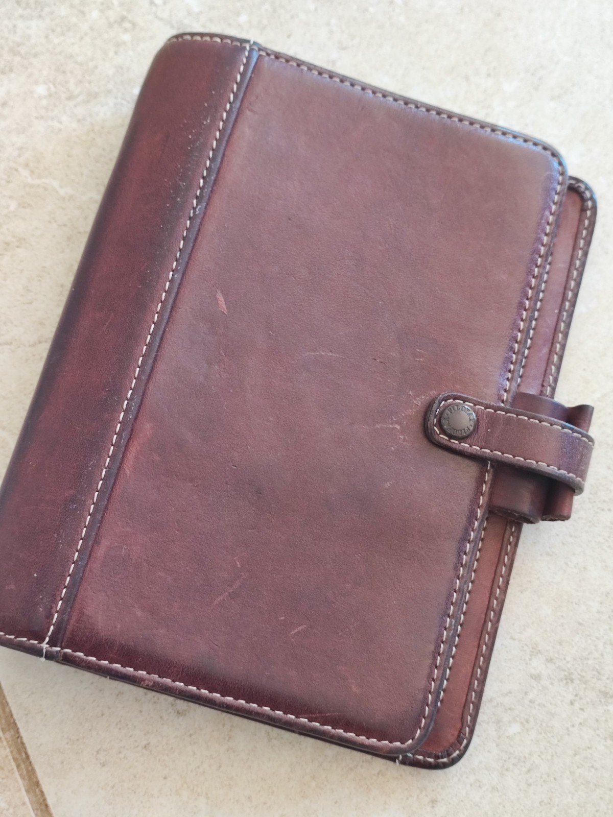 Filofax Hamilton Personal Brown Leather Wallet Organiser