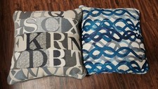 Set of 2 Decorative Pillows with Alphabet Print
