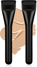 2Pcs Flat Foundation Brush,Face Mask Brush Makeup Spatula Facial Brush for