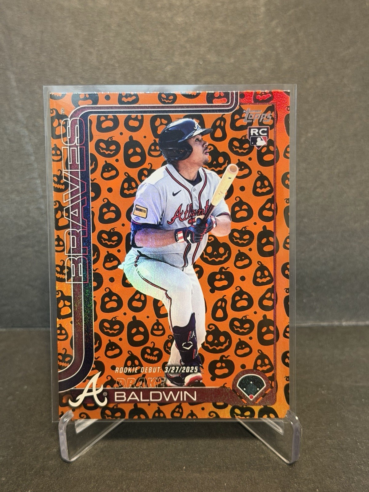 Drake Baldwin 2025 Topps Update Rookie RC Holiday Ghost #US87 Braves