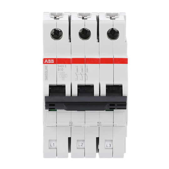 Abb Weiss Schutzschalter, Sicherungsautomat S400 Typ B 10A 6Ka - Bild 2