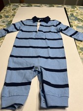 Ralph Lauren Blue One Piece Pants Romper Sz 6M
