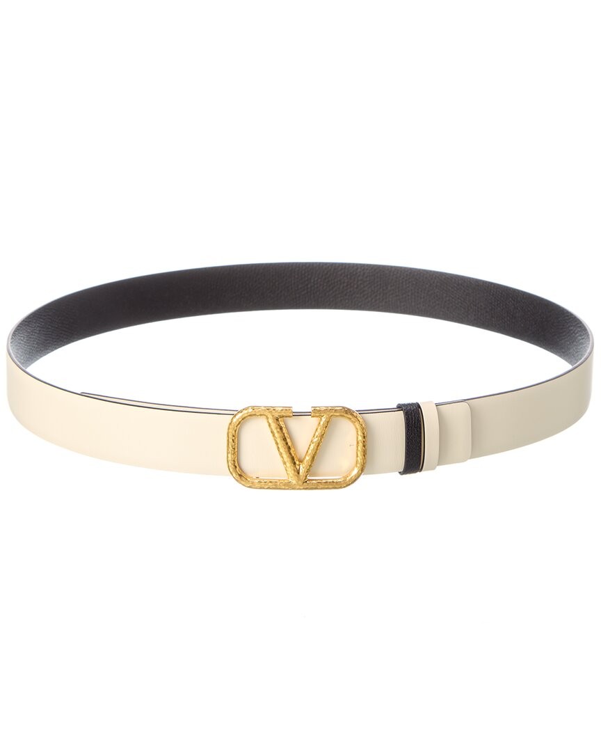 Valentino Vlogo 30Mm Reversible Leather Belt Womens 65 64390₽