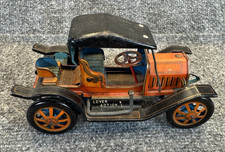Vintage 1950s 7" ALPS F-1908 "Lever Action" Litho Tin Toy Car - Made in Japan