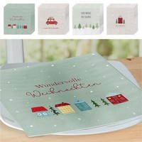80X Servietten Xmas Weihnachten 3Lagig 33X33 Papier 20Erpack Motivservietten