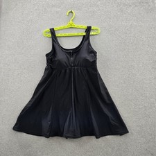 Torrid Women Swimwear 0 Black Swimdress Zippe...