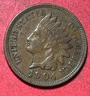 1904 US Indian Head Cent! XF! SHARP! Nice! Old US Coin!