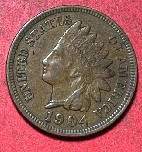 1904 US Indian Head Cent! XF! SHARP! Nice! Old US Coin!