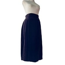 Vintage 90s Spiegel Purple Velvet Silk Blend Midi Skirt