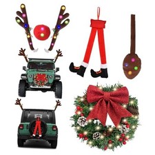 Christmas Car Decorations Kit with Light Up Reindeer Antlers for Cars Color 1