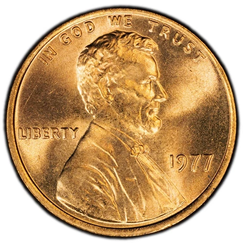 1977-P Lincoln Memorial Cent — photo from the most recent tracked eBay sale