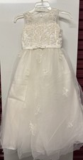 Lilac And Pearls Flower Girl Dress Size 6 - White Dress