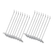 12" Slatwall Hooks - Chrome - Pack of 50
