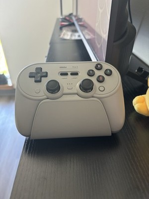 8BitDo Pro 3 Wireless USB-C Controller w/ Charging Dock, Gray
