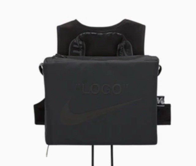 OFF WHITE X NIKE Borsa gilet Nike x Off White donna NRG X Cross Bib nera taglia L BV8054 010 $200