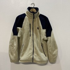 VINTAGE SPRAYWAY ECLIPSE 241 POLARTEC FULL ZIP FLEECE CREAM  NAVY SMALL Y2K