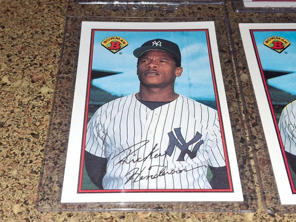 LOTE DE 16 1989 BOWMAN BB #181 RICKEY HENDERSON. - AFILADO Foto 2 de 4