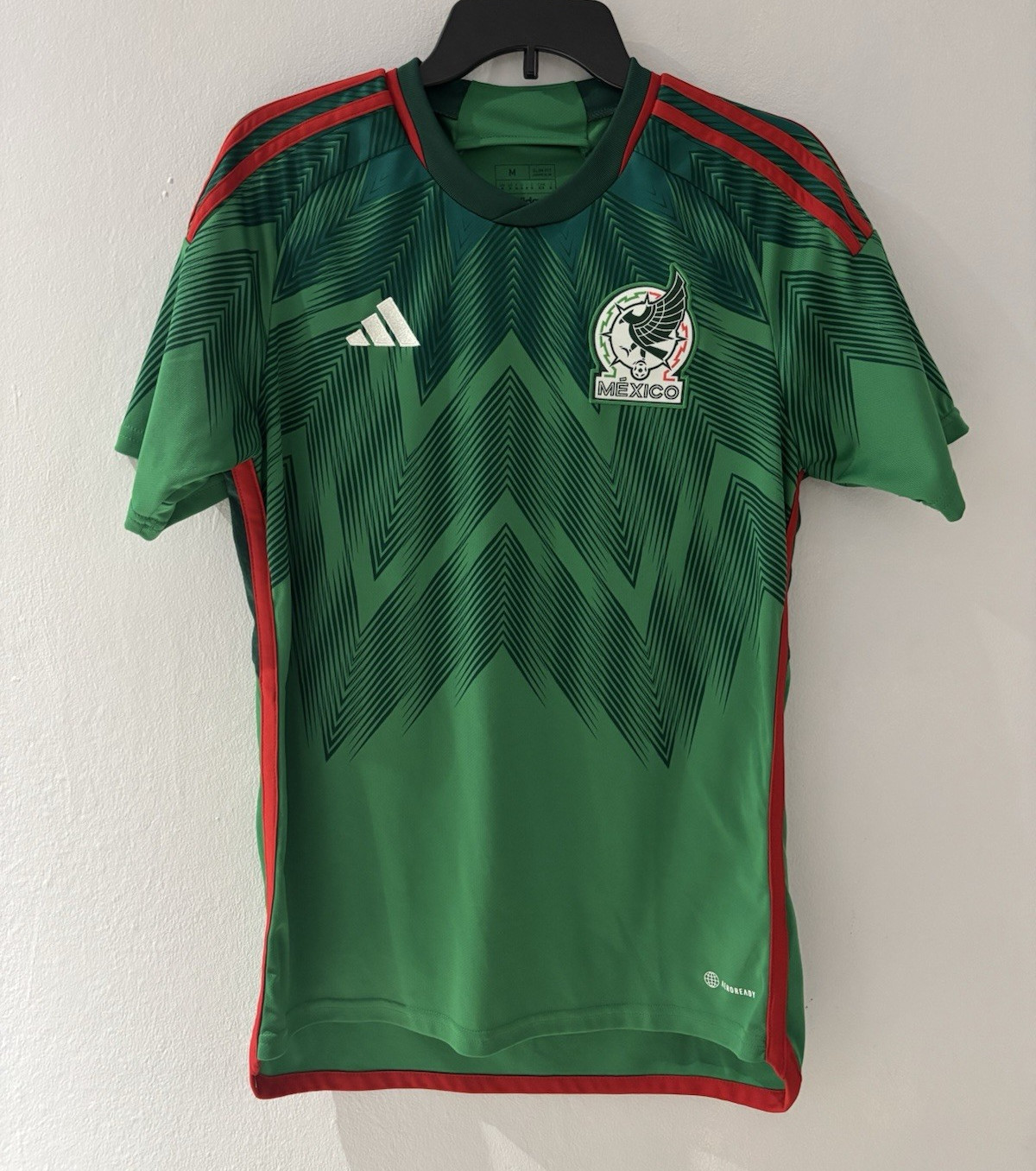 adidas Mexico National Team Soccer Jersey AEROREADY Slim Fit Green/Red M