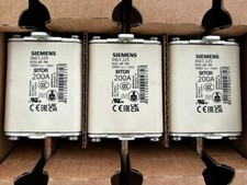 Siemens 3NE3 225 SITOR NH1 200A 1000V aR Ultrafast Fuse-Link 110mm (3pcs)