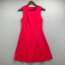 The Limited Fit & Flare Dress Womens XS Pink V-Neck Mini Party Cocktail Summer