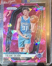 Panini Prizm 2024-25 Tidjane Salaun Hornets Pink Ice Rookie #262 Card
