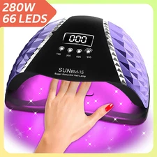 UV LED Nail Lamp 66 LEDs 280W Nail Dryer for Gel Polish Curing with 4 Timer