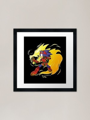 Shadow The Hedgehog Framed Art Prin Framed Wall Art Poster Canvas Print Picture