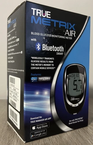 TRUE METRIX AIR Medidor de Glucosa en Sangre Bluetooth Inteligente + Kit de 10 Lancetas Diabetes