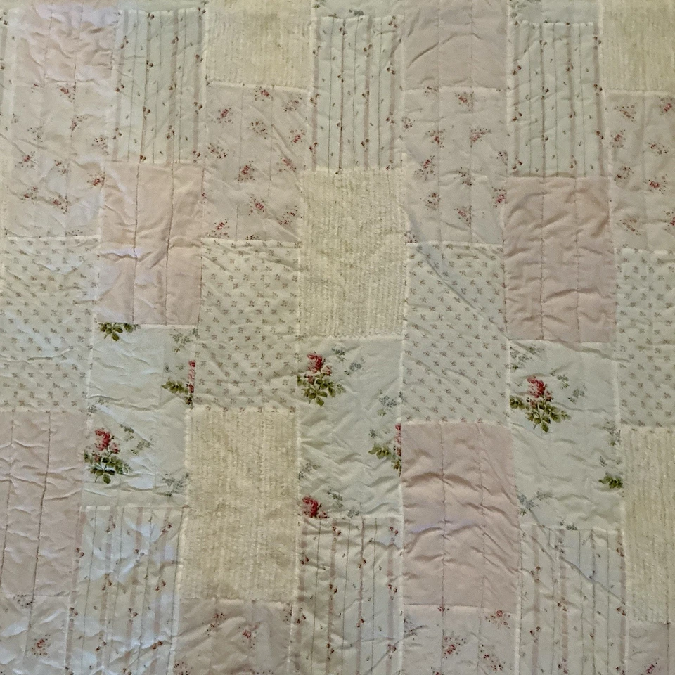 Edredón Vintage Victoriano Queen Chenille Terciopelo Algodón Boho Shabby Chic Rosas Foto 2 de 3