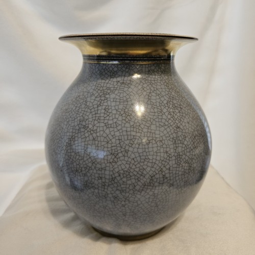 Vase Royal Copenhagen Blau Crackleware Nummeriert