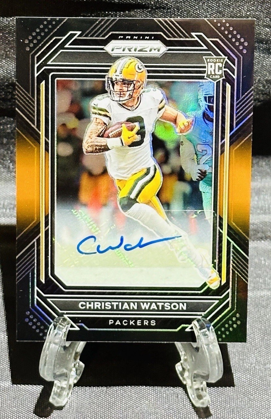 2022 Chronicles CHRISTIAN WATSON Rookie Prizm Black Signatures Orange #32/75