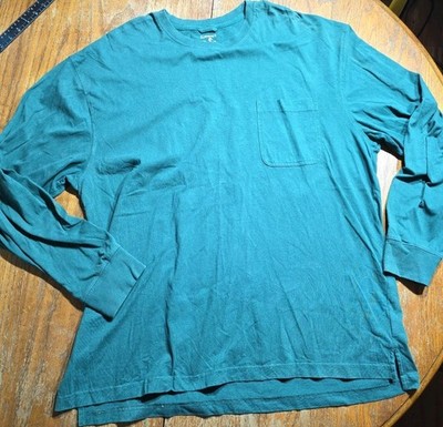 REDHEAD MENS Green LONG SLEEVED POCKET TEE IN 2Xl