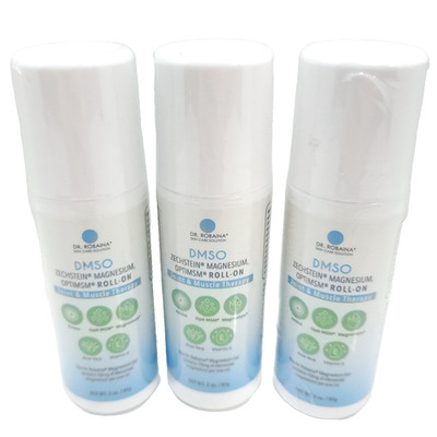 3 - 3oz. Dr. Robaina DMSO Zechstein Magnesium Roll-On Joint and Muscle Therapy